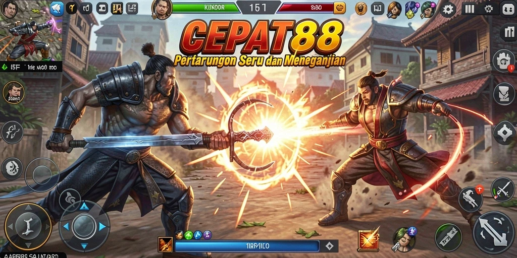 Tangkapan layar utama <strong>CEPAT88</strong> menampilkan aksi pertarungan yang mendebarkan.