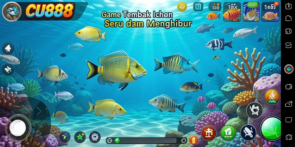 Tampilan menakjubkan gameplay Tembak Ikan di CU888.