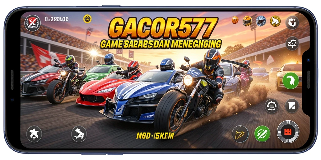 Tampilan gameplay GACOR577 yang mendebarkan saat balapan.