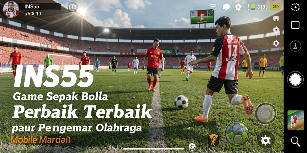 Gameplay INS55 yang memikat dengan aksi sepak bola nyata.