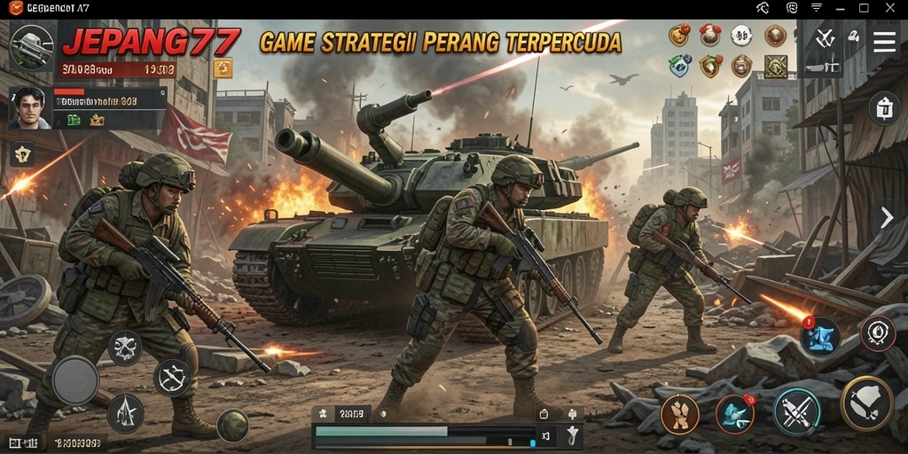 Screenshot gameplay JEPANG77 yang menunjukkan aksi strategi yang seru.