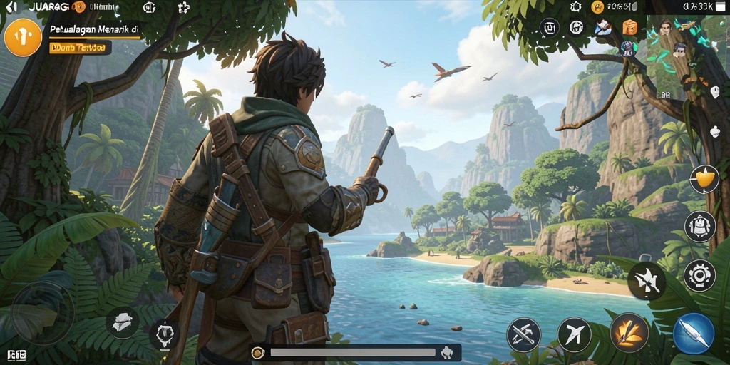 Tampilan gameplay <strong>JUARAGO</strong> yang memukau dalam dunia terbuka.