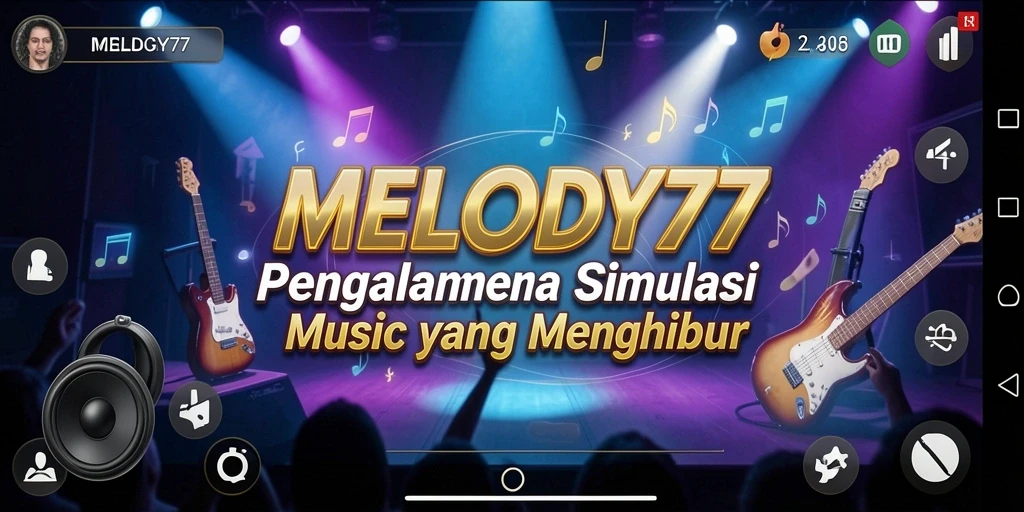 Tampilan gameplay MELODY77 yang menarik dan interaktif.