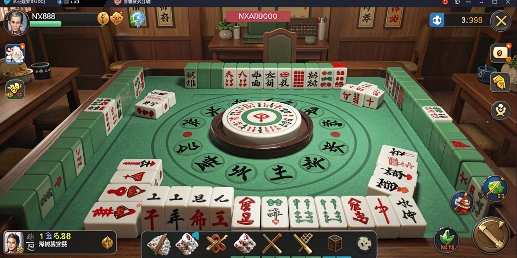 Tampilan gameplay NX888 yang seru dan menantang di permainan Mahjong.