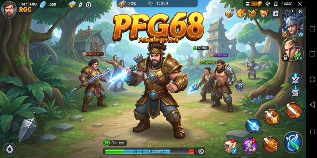 Tampilan gameplay RPG yang menakjubkan di PGG68.