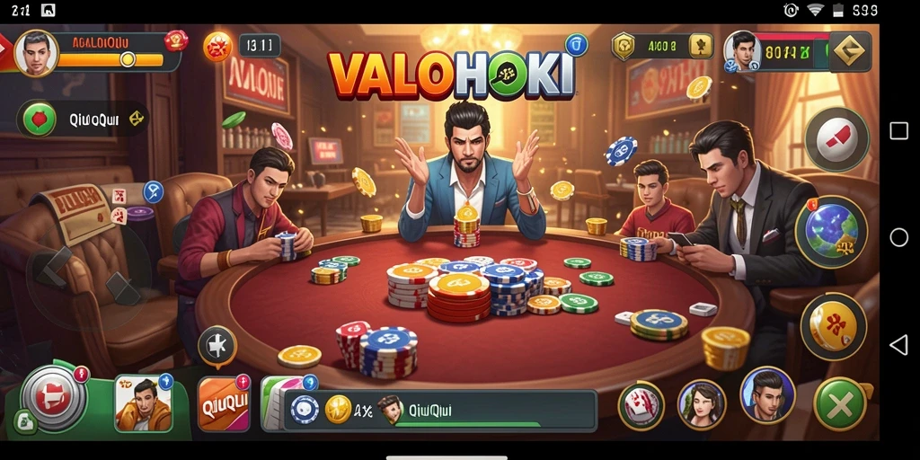 Tampilan gameplay QiuQiu yang seru di VALOHOKI.